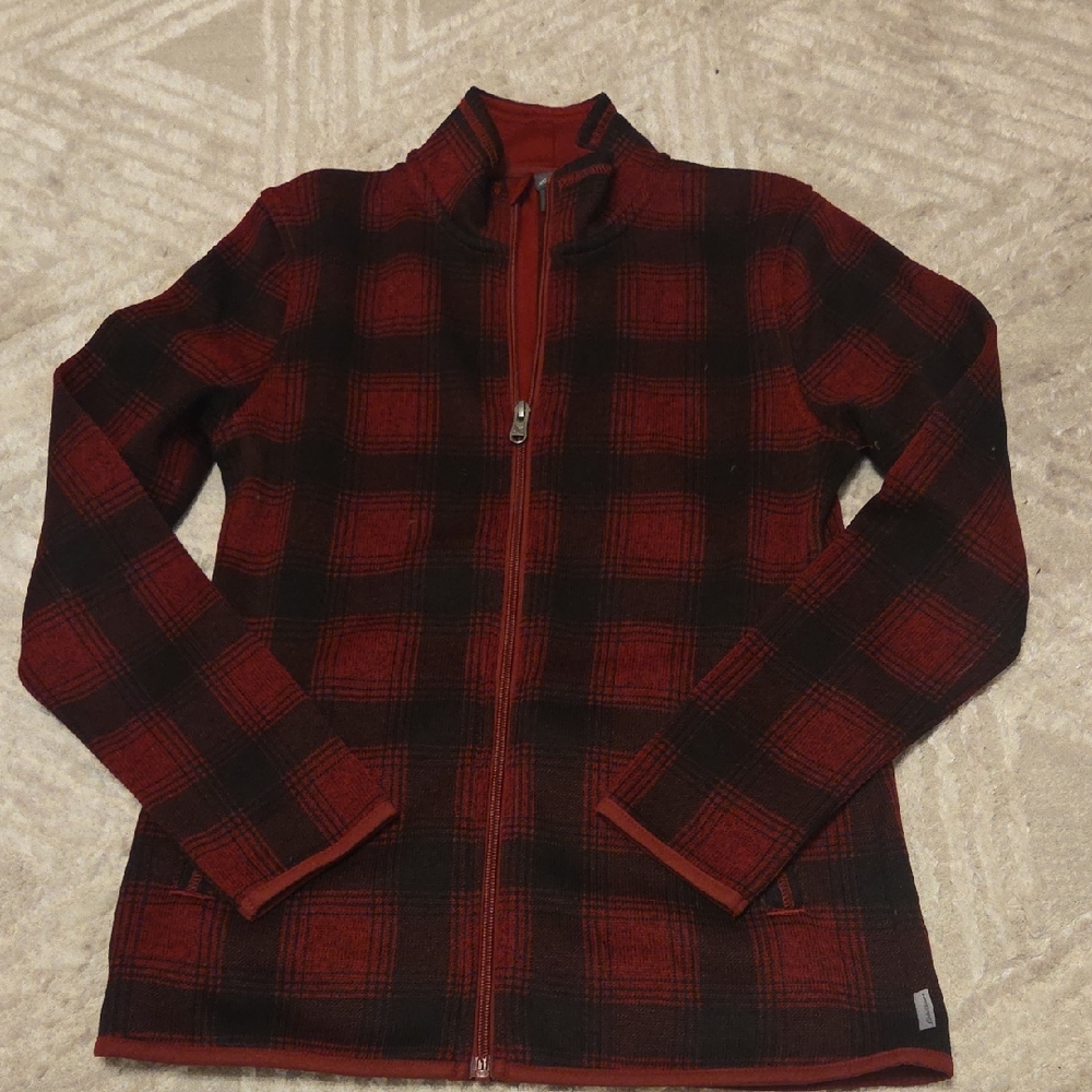 Eddie Bauer Red and Black Plaid Women's Jacket